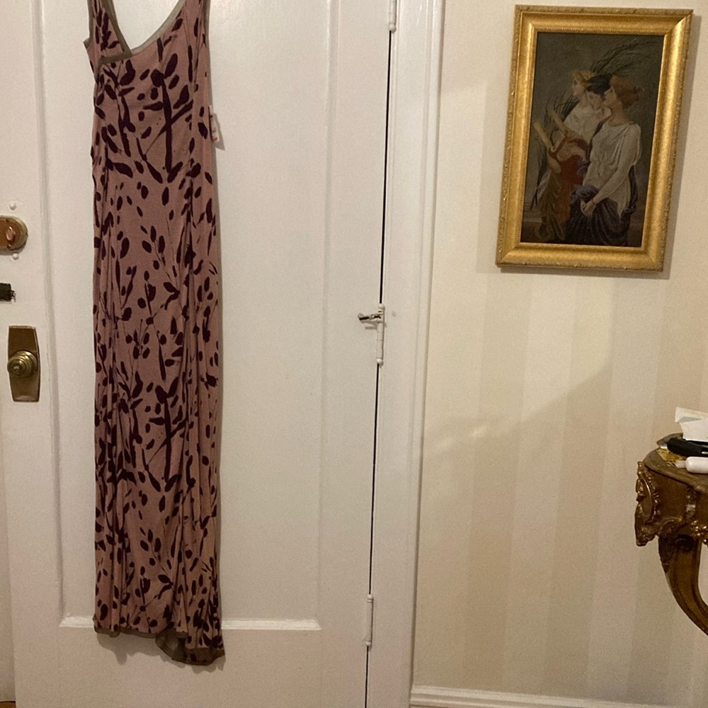 Missoni  Mauve and purple sleeveless Wrap Maxi  Dress /khaki sheer lining